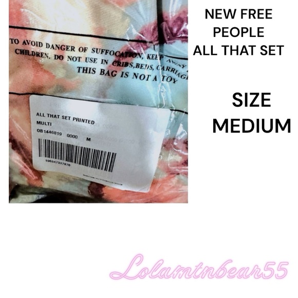 FREE PEOPLE MOVEMENT ALL THAT BRIGHT OPEN SIDE 2 PIECE SET NEW W/TAGS SZ MEDIUM - Picture 10 of 10